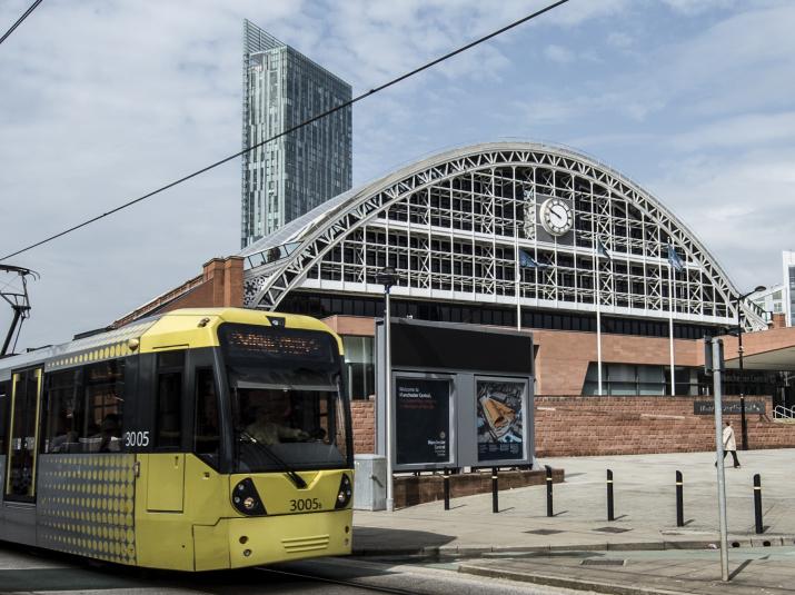Manchester Central & passing tram