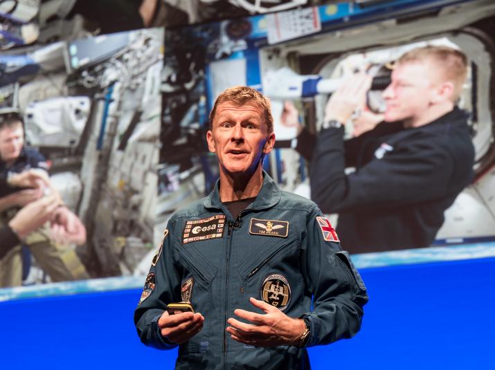 Tim Peak speaking at UK Space Conference - Auditorium