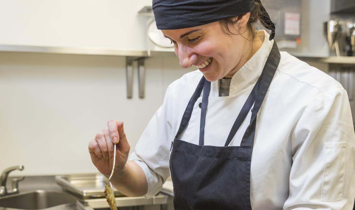 Female Chef in kitchen